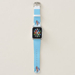 Slipperyjoe's two superheroes kissing characters f apple watch band
