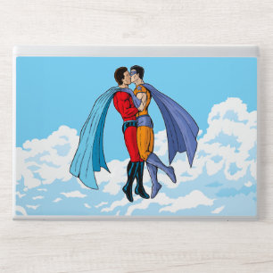 Slipperyjoe's two superheroes kissing characters f HP laptop skin