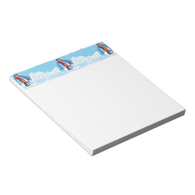 Slipperyjoe's two superheroes kissing characters f notepad (Angled)