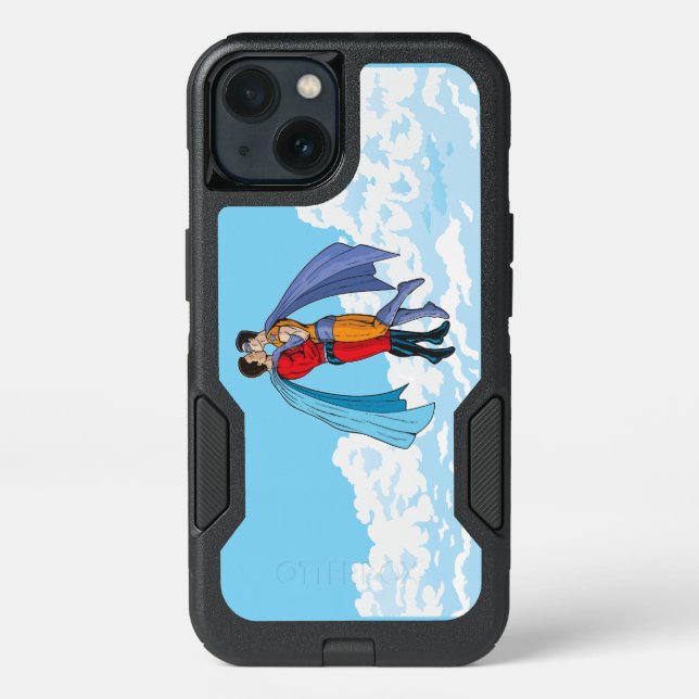 Slipperyjoe's two superheroes kissing characters f otterbox iPhone case (Back)