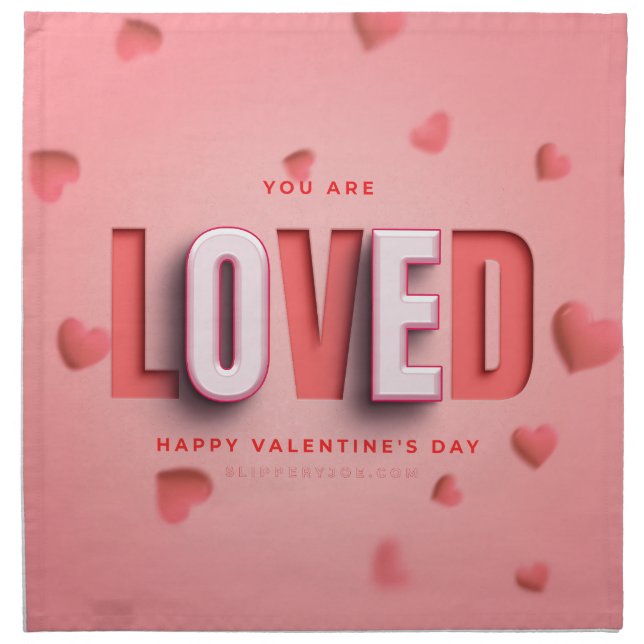 SlipperyJoe's Valentine's Day gifts romantic tone  Cloth Napkin (Front)