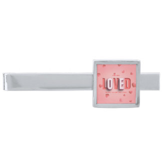 SlipperyJoe's Valentine's Day gifts romantic tone  Silver Finish Tie Bar