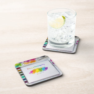 SlipperyJoe's Valentine's Day sentiment LGBTQ+ gay Beverage Coaster
