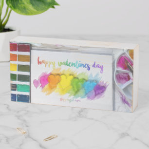 SlipperyJoe's Valentine's Day sentiment LGBTQ+ gay Wooden Box Sign