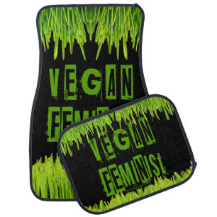 SlipperyJoe's vegan feminist attention-grabbing br Car Floor Mat
