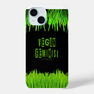SlipperyJoe's vegan feminist attention-grabbing br iPhone 15 Case