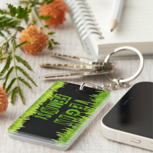 SlipperyJoe's vegan feminist attention-grabbing br Keychain