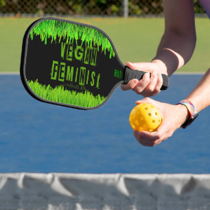 SlipperyJoe's vegan feminist attention-grabbing br Pickleball Paddle
