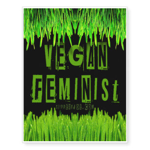 SlipperyJoe's vegan feminist attention-grabbing br Temporary Tattoos