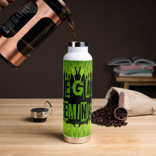 SlipperyJoe's vegan feminist attention-grabbing br Water Bottle