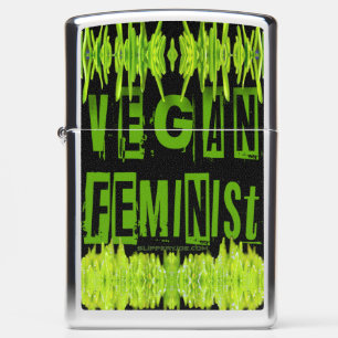 SlipperyJoe's vegan feminist attention-grabbing br Zippo Lighter