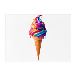 SlipperyJoe's vibrant ice cream cone food classic  Acrylic Print