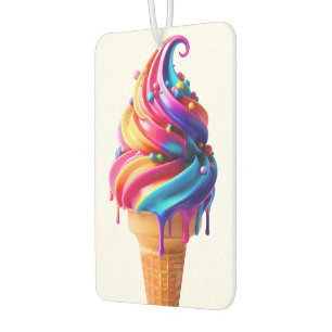 SlipperyJoe's vibrant ice cream cone food classic Air Freshener