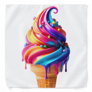 SlipperyJoe's vibrant ice cream cone food classic Bandana