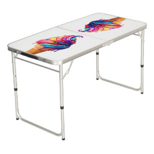 SlipperyJoe's vibrant ice cream cone food classic Beer Pong Table
