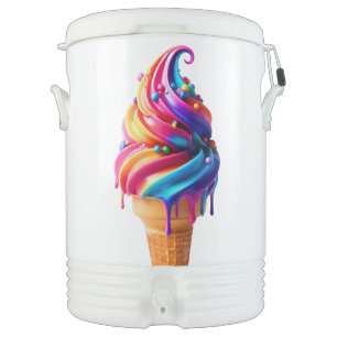SlipperyJoe's vibrant ice cream cone food classic Beverage Cooler