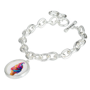 SlipperyJoe's vibrant ice cream cone food classic Bracelet
