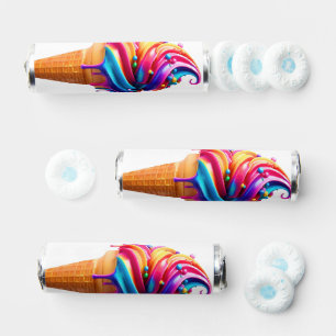 SlipperyJoe's vibrant ice cream cone food classic  Breath Savers® Mints