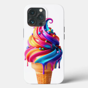 SlipperyJoe's vibrant ice cream cone food classic  iPhone 13 Pro Case