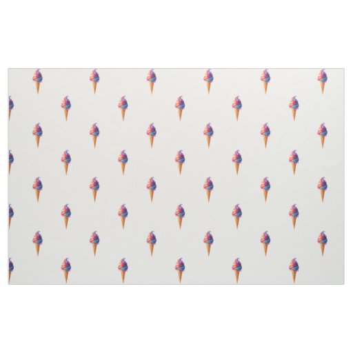 SlipperyJoe's vibrant ice cream cone food classic  Fabric