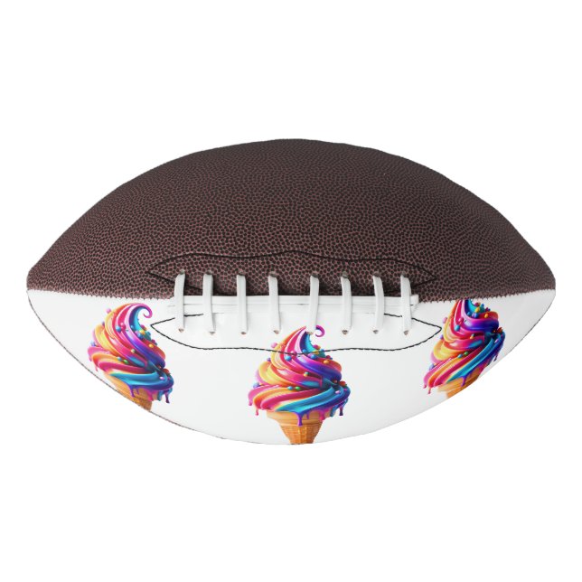 SlipperyJoe's vibrant ice cream cone food classic  Football (Front)