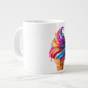 SlipperyJoe's vibrant ice cream cone food classic  Giant Coffee Mug