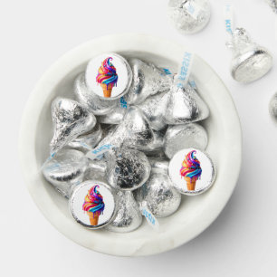 SlipperyJoe's vibrant ice cream cone food classic  Hershey®'s Kisses®