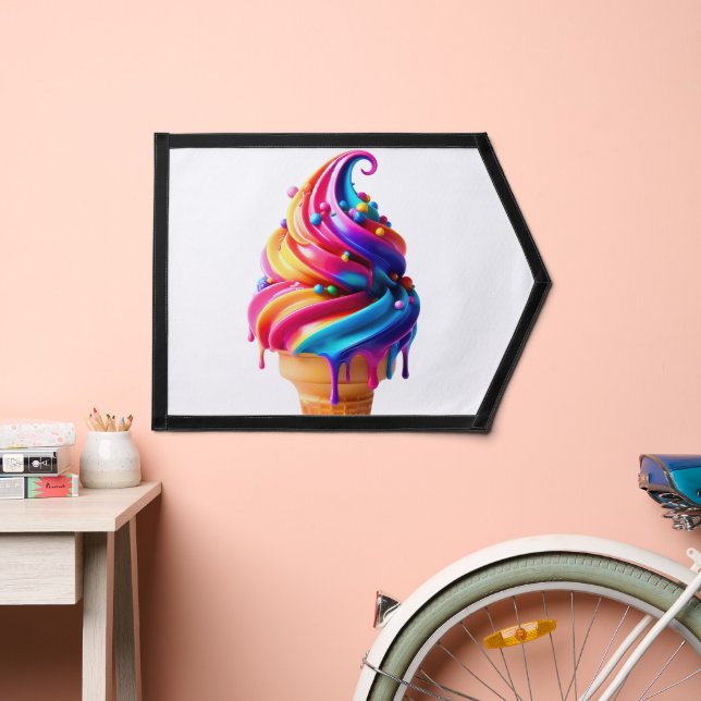 SlipperyJoe's vibrant ice cream cone food classic  Pennant (Insitu 2)