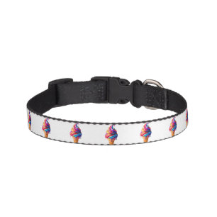 SlipperyJoe's vibrant ice cream cone food classic Pet Collar