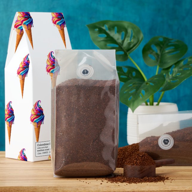 SlipperyJoe's vibrant ice cream cone food classic  Roasted Coffee (Ground)