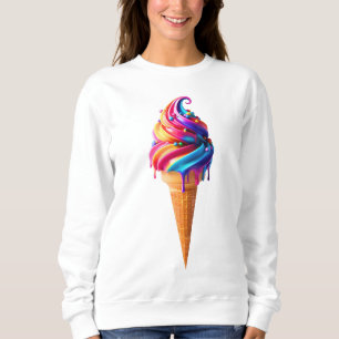 SlipperyJoe's vibrant ice cream cone food classic Sweatshirt