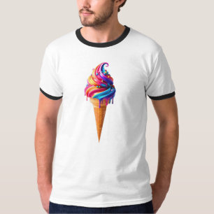 SlipperyJoe's vibrant ice cream cone food classic  T-Shirt