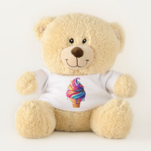 SlipperyJoe's vibrant ice cream cone food classic Teddy Bear