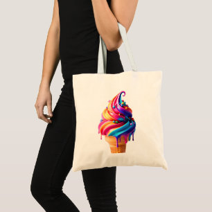 SlipperyJoe's vibrant ice cream cone food classic Tote Bag