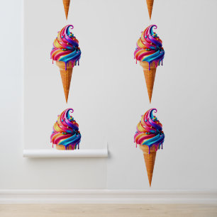 SlipperyJoe's vibrant ice cream cone food classic Wallpaper