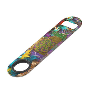 SlipperyJoe's vibrant Mardi Gras graphic classic C Bar Key