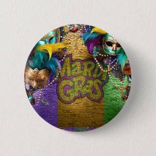 SlipperyJoe's vibrant Mardi Gras graphic classic C Button