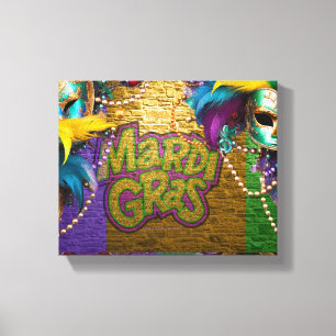 SlipperyJoe's vibrant Mardi Gras graphic classic C Canvas Print