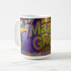 SlipperyJoe's vibrant Mardi Gras graphic classic C Coffee Mug