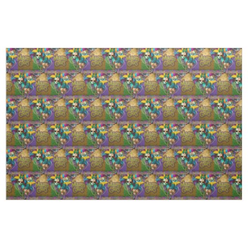 SlipperyJoe's vibrant Mardi Gras graphic classic C Fabric