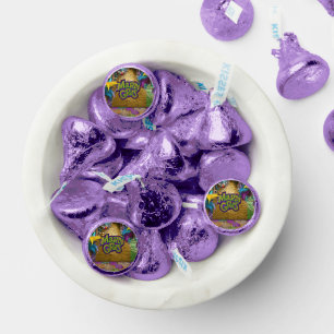 SlipperyJoe's vibrant Mardi Gras graphic classic C Hershey®'s Kisses®