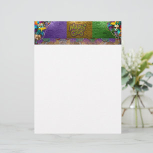 SlipperyJoe's vibrant Mardi Gras graphic classic C Letterhead