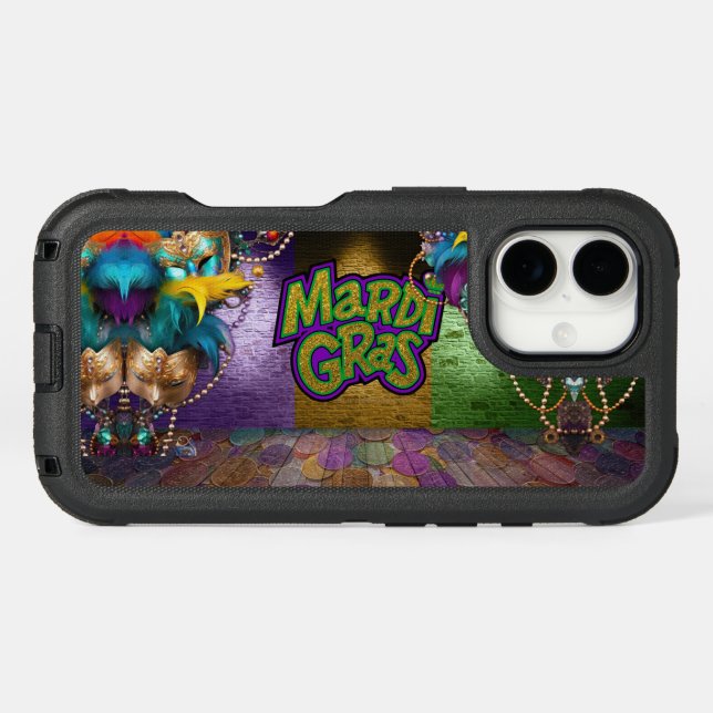 SlipperyJoe's vibrant Mardi Gras graphic classic C Otterbox iPhone Case (Back Horizontal)