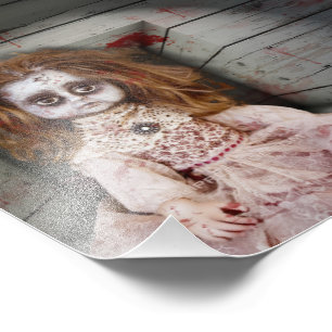 SlipperyJoe's vintage haunted porcelain doll creep Photo Print