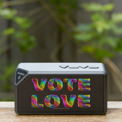 SlipperyJoes vote love equality gay pride gifts L Bluetooth Speaker