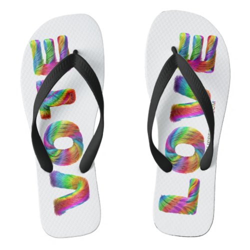 SlipperyJoes vote love equality gay pride gifts L Flip Flops