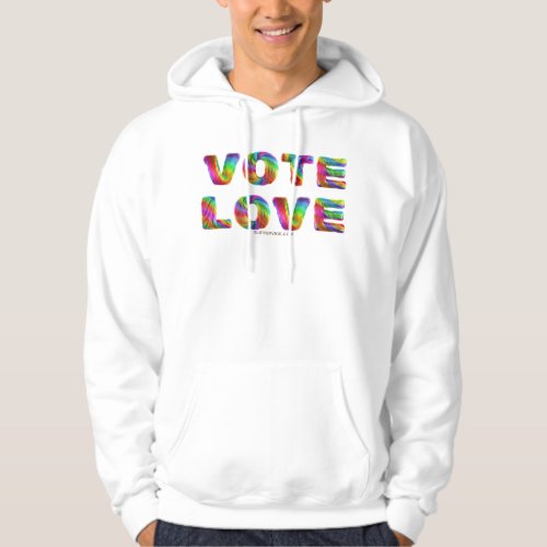SlipperyJoes vote love equality gay pride gifts L Hoodie