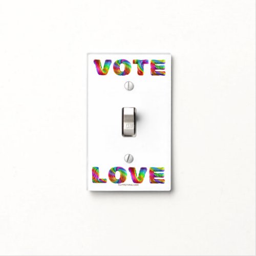 SlipperyJoes vote love equality gay pride gifts L Light Switch Cover
