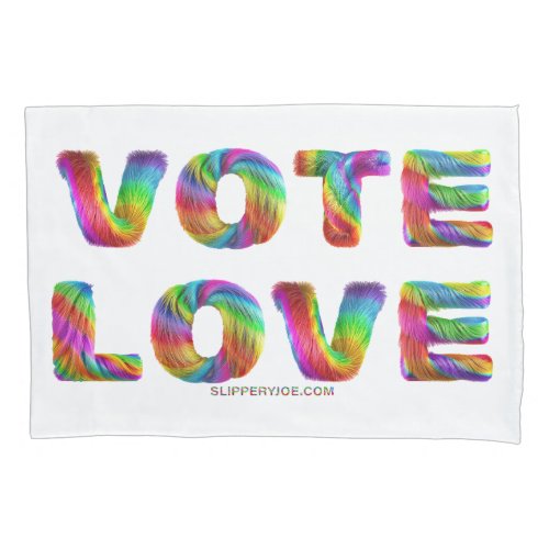 SlipperyJoes vote love equality gay pride gifts L Pillow Case