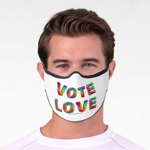 SlipperyJoes vote love equality gay pride gifts L Premium Face Mask